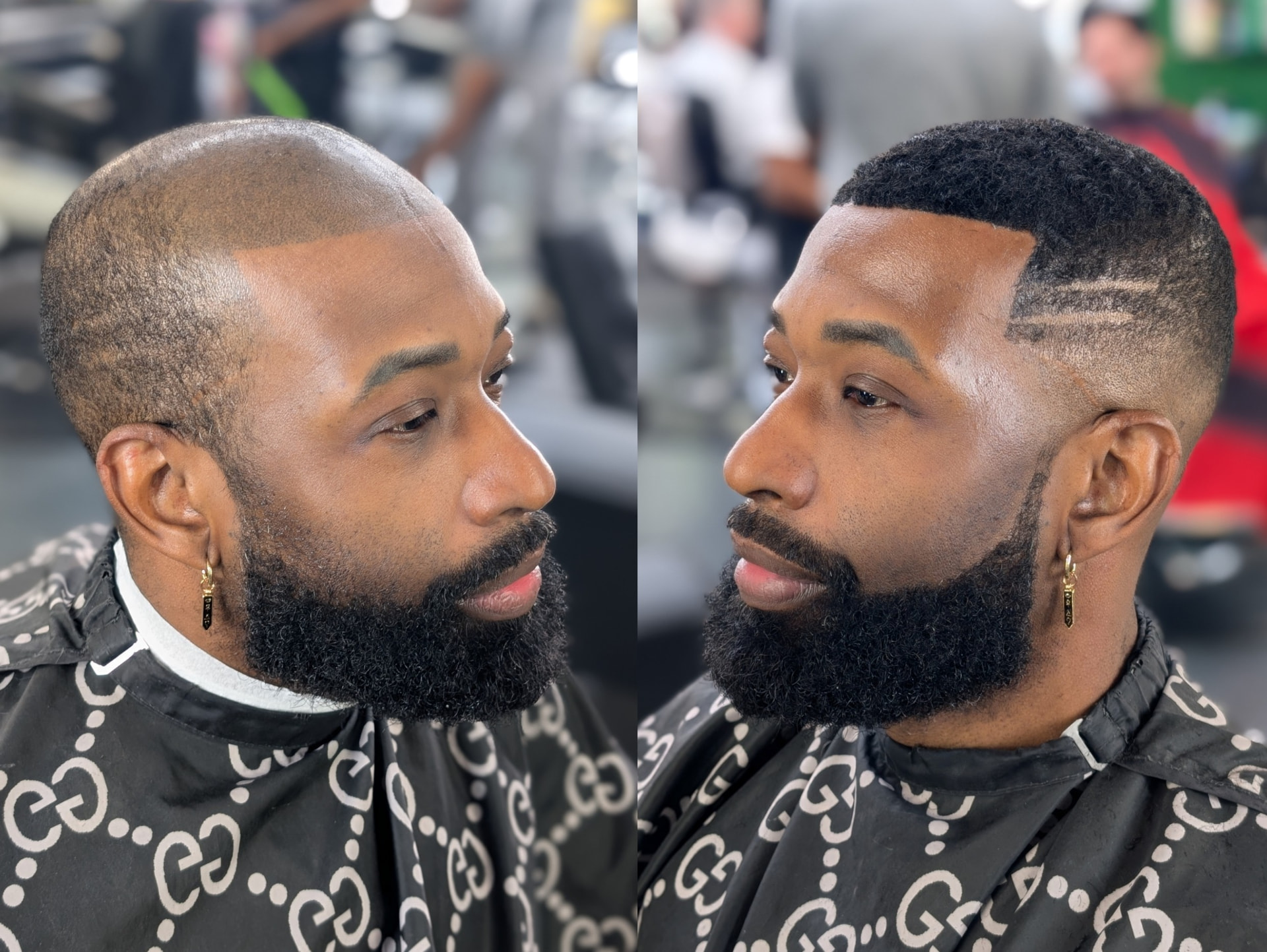 Hair unit transformation: before (left) and after (right)