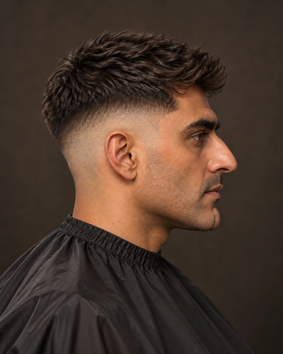 AI-created hairstyle illustration: Skin fade
